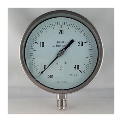 Manómetro de presión de acero inoxidable con vacío de aire lleno de aceite Conexión de latón a prueba de golpes