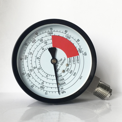 MPa 100 1400 indicador de presión de acero inoxidable del indicador de presión de la refrigeración de la PSI 80m m