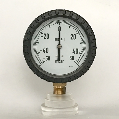 conexión del latón del indicador de presión de los bramidos de 100m m 160 indicador de presión radial de 50 mbar