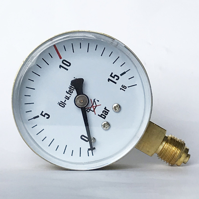 indicador de presión para uso general de cobre amarillo de oro de Internals del manómetro de las bombas y de los compresores de la barra del caso 16 de 63m m
