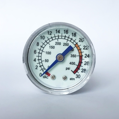 Manómetro luminoso de la jeringuilla de la inflación de la dirección del soporte de presión del cajero automático higiénico axial del indicador 30