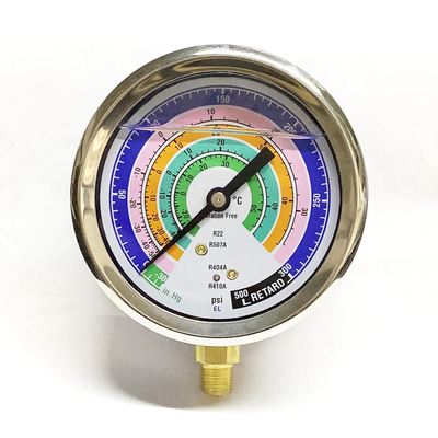 Manómetro más desapasible de cristal de agua de la PSI 80m m del indicador de presión de la refrigeración del amoníaco 300