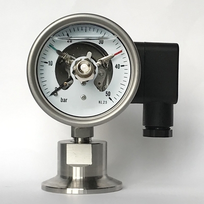 Manómetro eléctrico metálico del contacto del dial del indicador de presión de la barra Ss316 50 63m m
