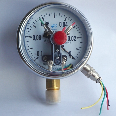 Manómetro del vacío de la lente 100m m del ABS del dial del indicador de presión del SUS 100m m