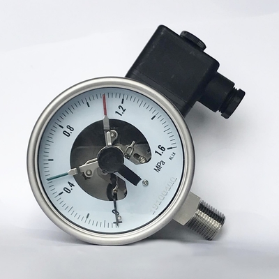la presión eléctrica del contacto 316ss calibra 1,6 MPa 100m m todos los indicadores de presión de acero inoxidables