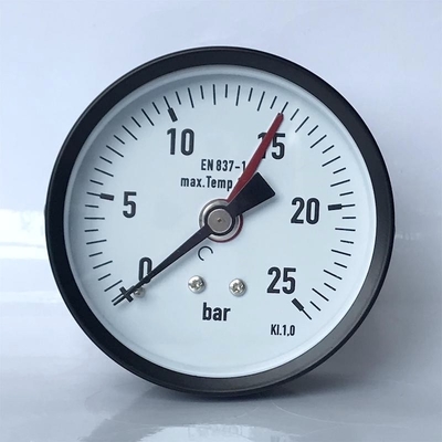 Indicador de alta presión de presión del bronce de fósforo del indicador 80m m de la barra para uso general del manómetro 25