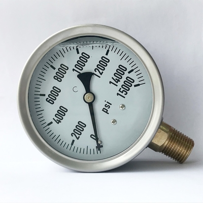 15000 bayoneta Ring Plumbing Manometer del indicador de presión de la PSI que sondea 100m m