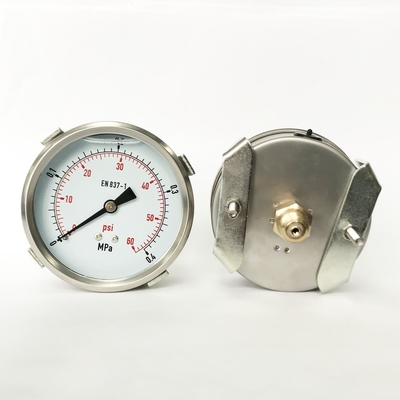 El indicador de presión de acero inoxidable de 60 PSI 3 avanza lentamente 3/8 soporte del indicador de la presión del aceite del NPT