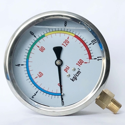 De aceite de 11 kilogramos los cm2s - llenó el indicador de presión 304SS NPT indicador de presión de 4 pulgadas