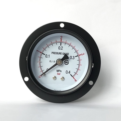 Conexión trasera de cobre amarillo de presión de la barra del manómetro 4 del soporte de la pared del dial para uso general del indicador 2,5