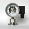 Manómetro eléctrico higiénico del contacto de la barra del indicador de presión del sello del diafragma de los SS 304 100