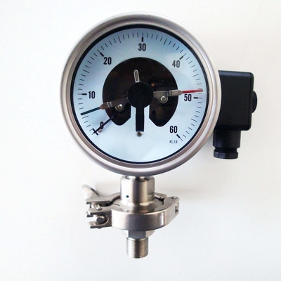 Indicador de presión eléctrico del reborde de la barra del diafragma 60 de los indicadores de presión del contacto del SUS 316