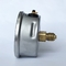 304SS ensanchó aceite axial del soporte del indicador de presión - caja de acero inoxidable llenada del indicador de presión