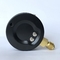 Caso de acero pintado lente de cristal del soporte más bajo de cobre amarillo de la conexión del indicador de presión de 250 PSI